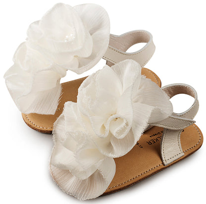 Leather sandal with flowers MI1559