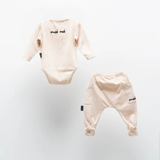 Σετ φορμάκι παντελονάκι μπεζ 2τμχ