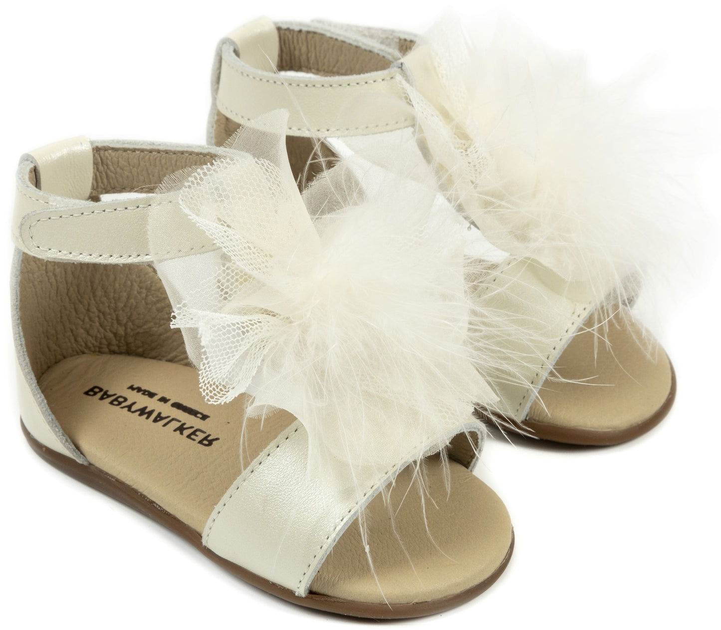 Leather Sandal Decorated with Pom Poms PRI2599