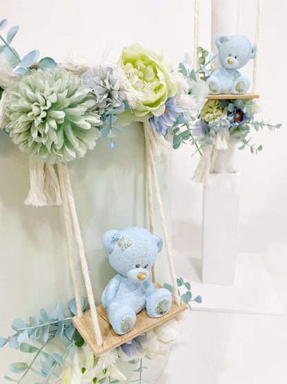 Baptism set Basket Bear Doll A23-001 7pcs